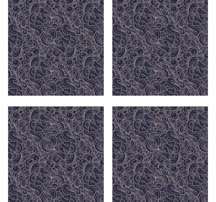 Onderzetters complex abstract patroon - TenStickers