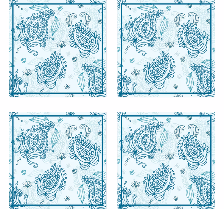 Onderzetters met bloemenprint motief - TenStickers