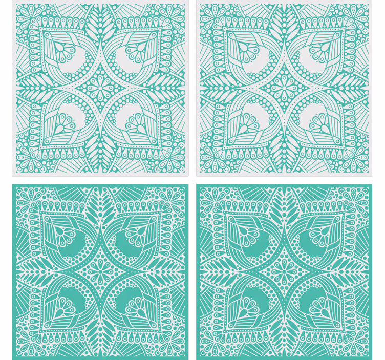 Onderzetters intricate bloemarrangement - TenStickers