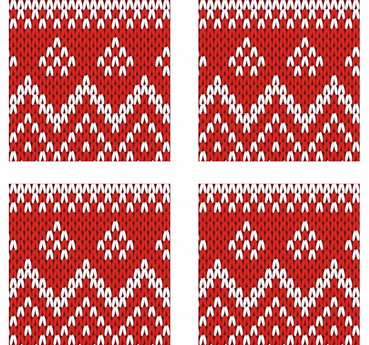Kerst onderzetters Typisch kerstpatroon - TenStickers