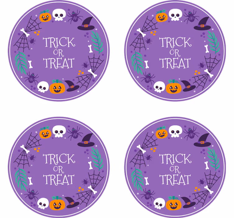 Halloween onderzetters met halloween thema ontwerp - TenStickers