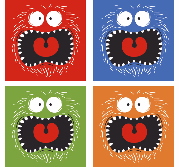 Moderne en kleurrijke halloween-drankonderlegger voor glazen - TenStickers