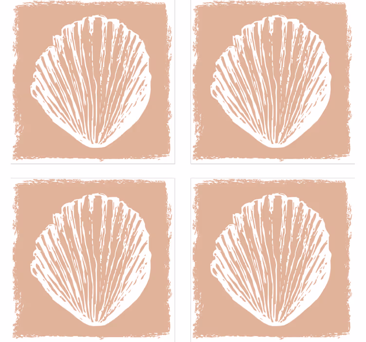 Onderzetters shellpatroon elementen - TenStickers