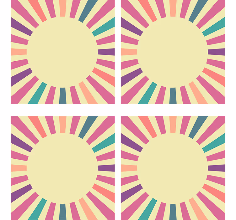 Moderne onderzetters met geometrisch rond element - TenStickers