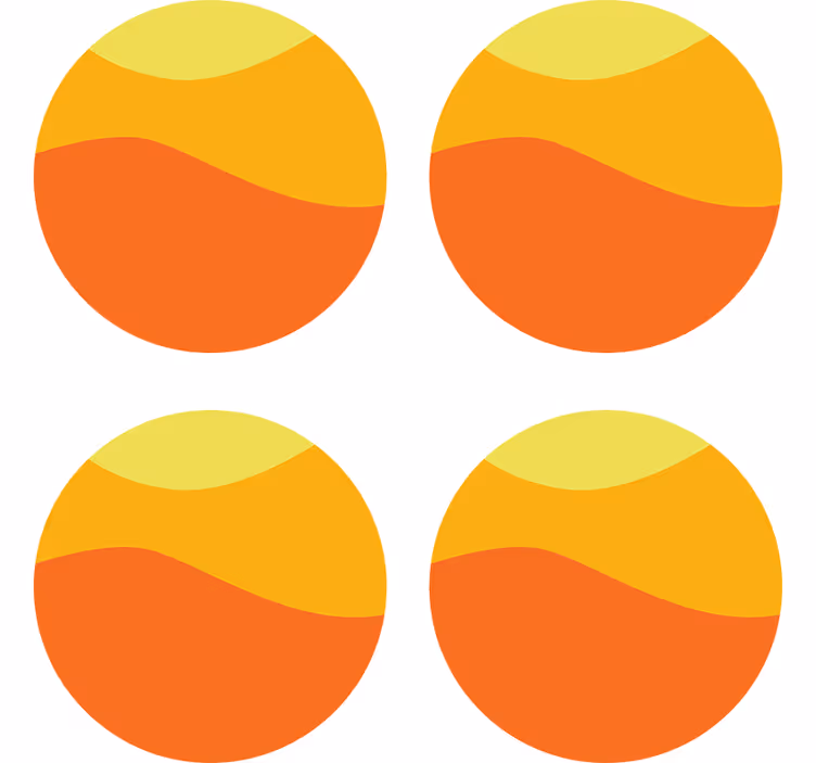 Onderzetters golfachtige kleurrijke laagjes - TenStickers