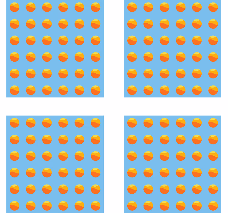 Moderne onderzetters kleurrijk circulair patroon - TenStickers