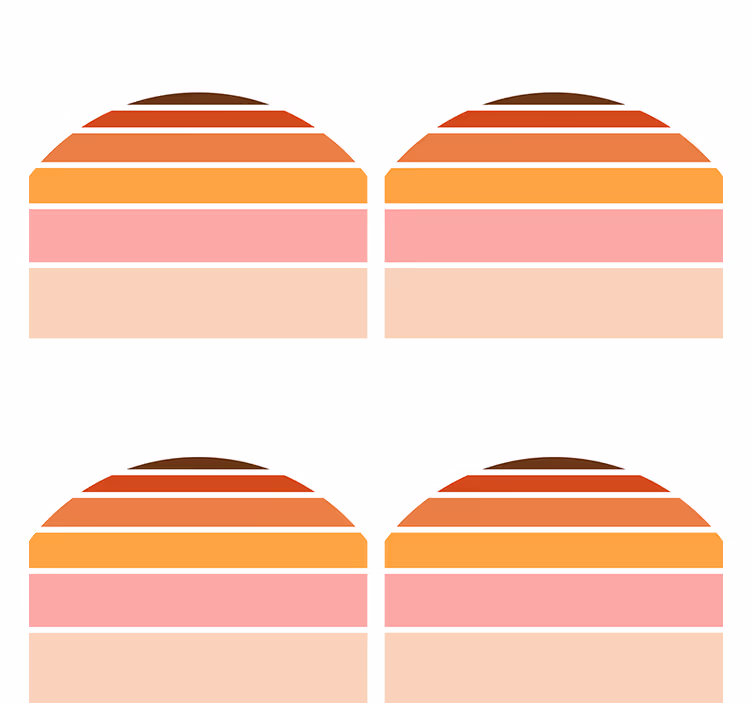 Onderzetters gelaagd kleurenvorm - TenStickers