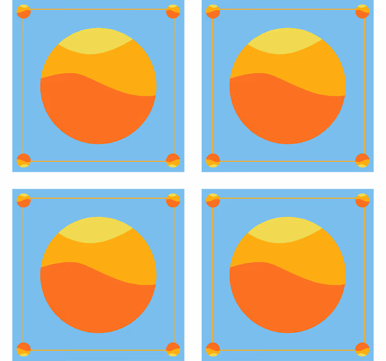 Onderzetters in levendige cirkelvormige kleuren - TenStickers
