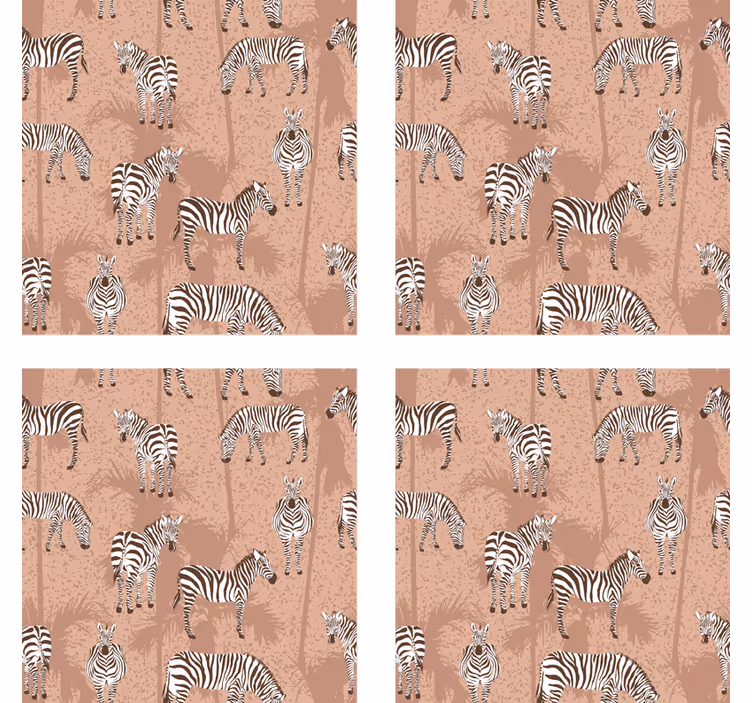 Moderne onderzetters met zebra textuur - TenStickers