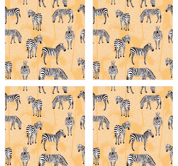 Enge onderzetters met zebrapatroon achtergrond - TenStickers