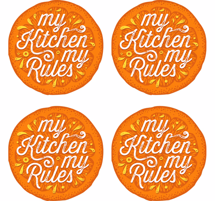 Bier onderzetters keukenregels tekst - TenStickers