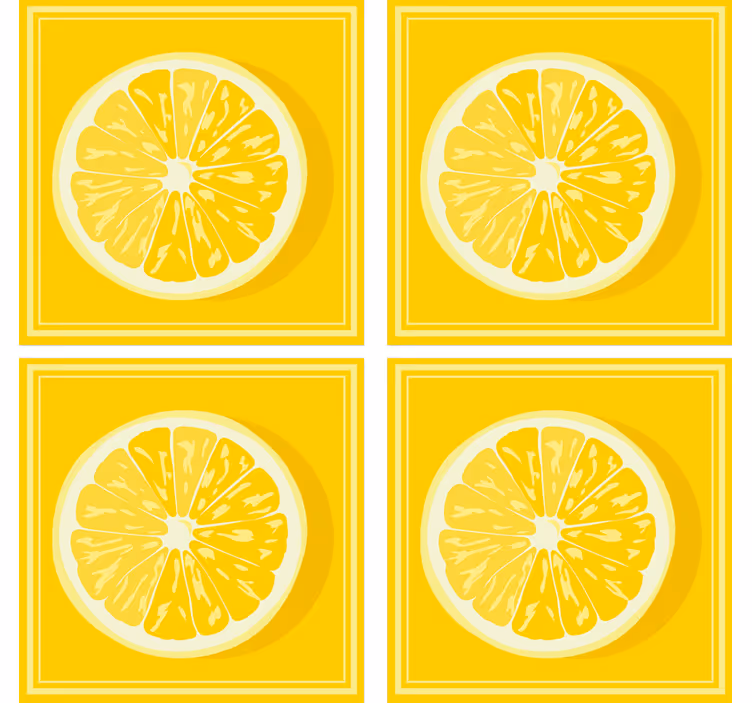 Onderzetters citrus schijf stijl - TenStickers