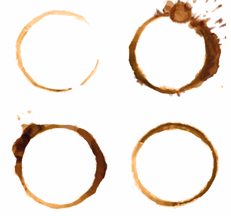 Onderzetters met koffievlekkenpatronen - TenStickers