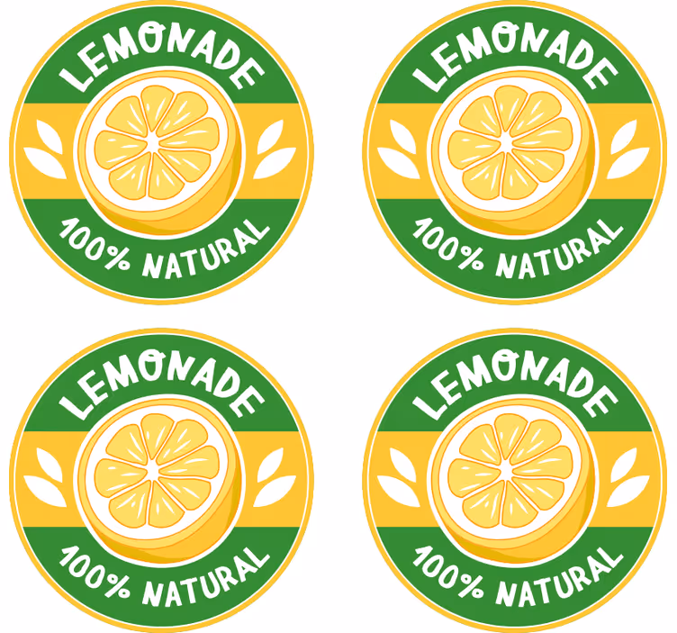 Citaat onderzetters natural lemon slice badge - TenStickers