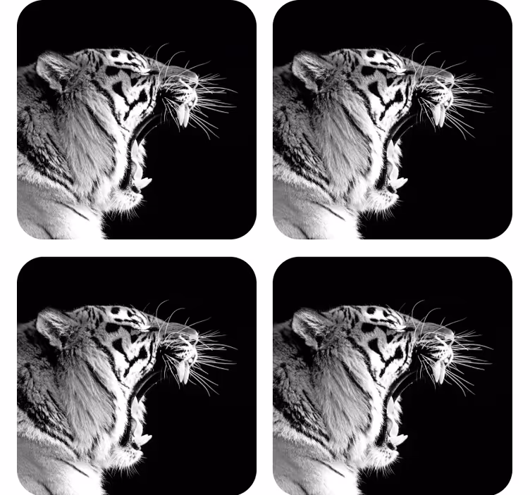 Enge onderzetters majestueus tijgerprofiel - TenStickers