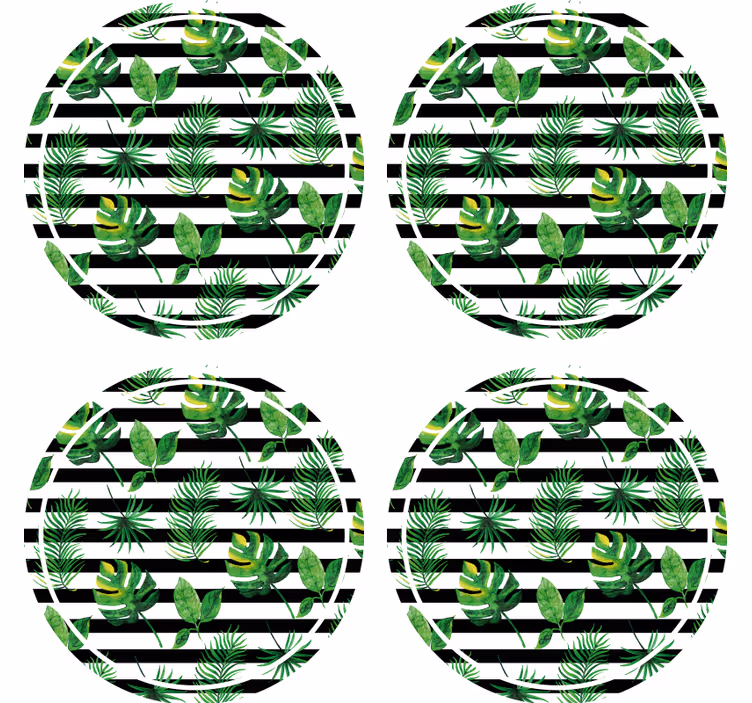 Onderzetters tropische blad idee - TenStickers
