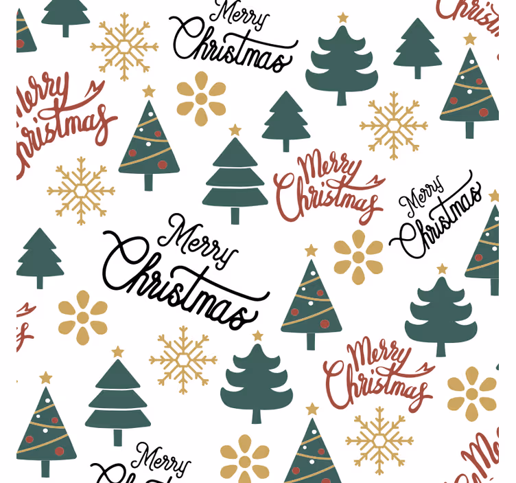 Kerst onderzetters vrolijke kerstbomen - TenStickers