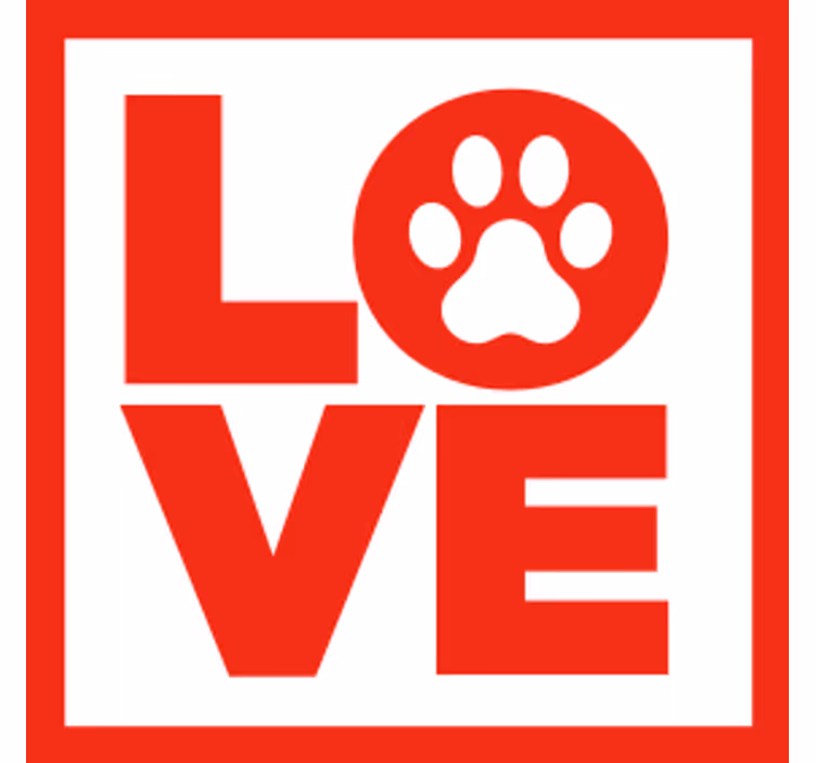 Citaat onderzetters liefde poot ontwerp - TenStickers