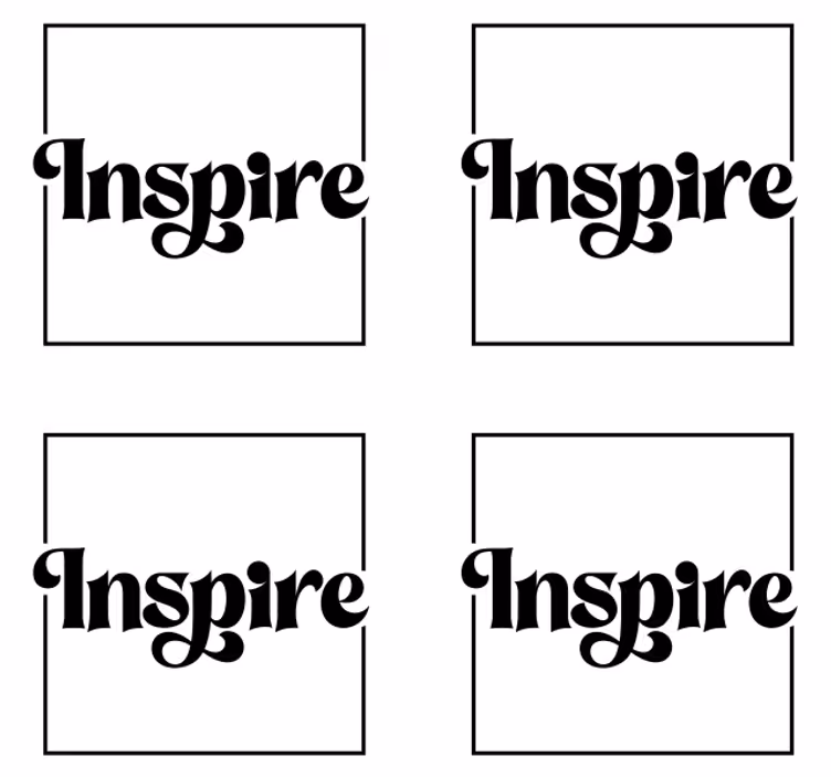 Citaat onderzetters bold inspire typografie - TenStickers