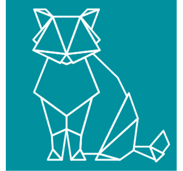 Enge onderzetters geometrische dierenomtrek - TenStickers