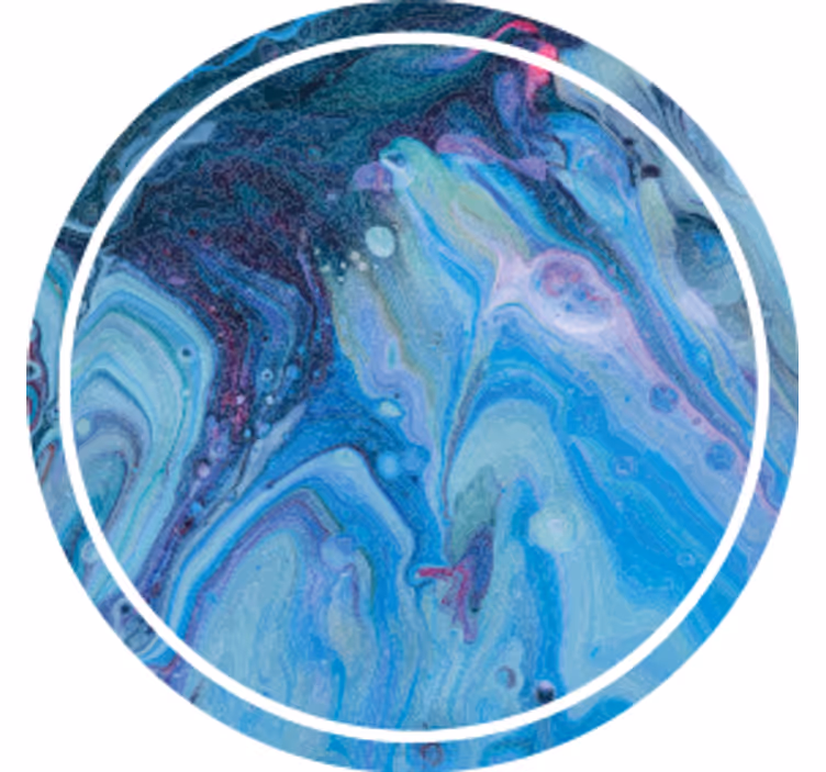 Onderzetters met een draaipatroon in blauw - TenStickers