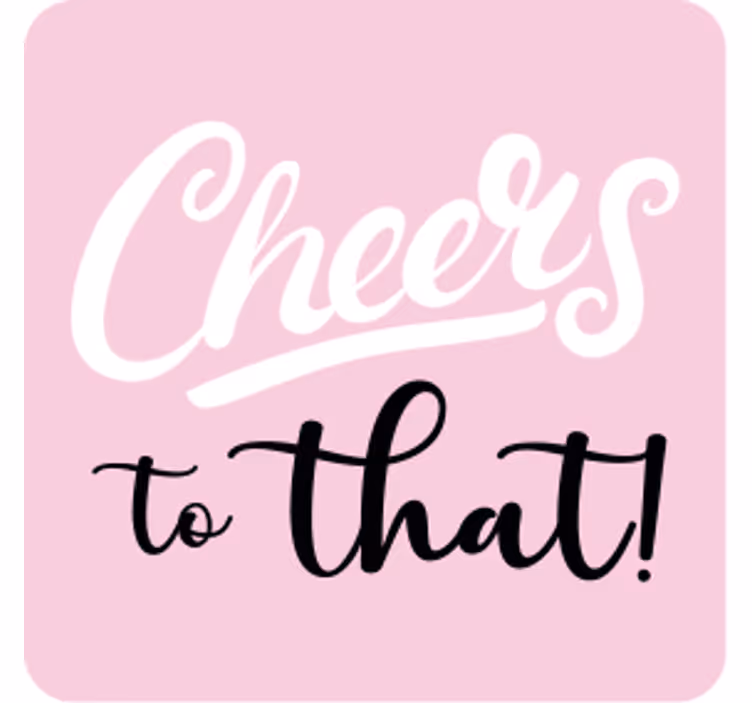 Bier onderzetters cheers quote design - TenStickers