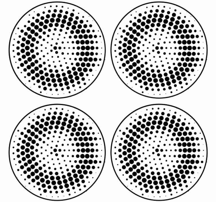 Onderzetters met stippenpatroon - TenStickers