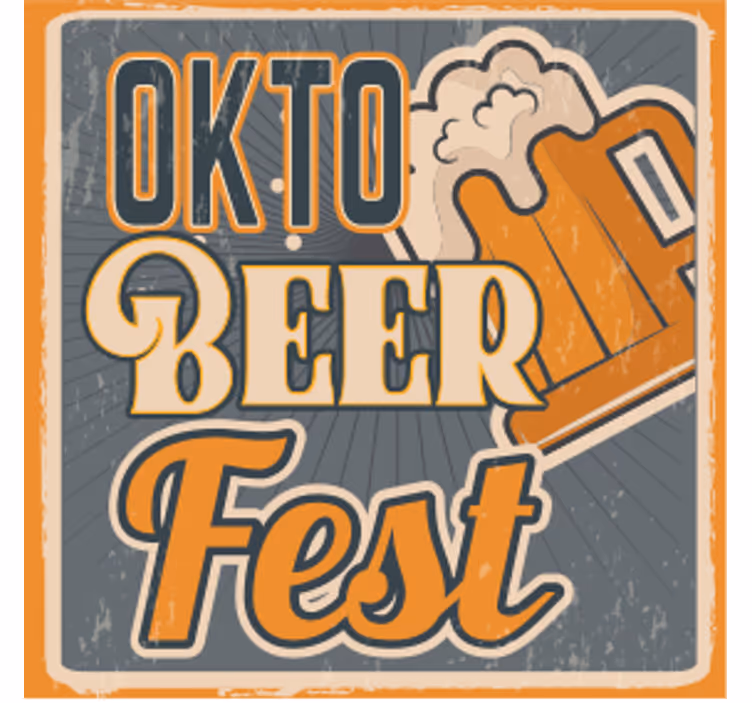 Bier onderzetters oktoberfest bier viering - TenStickers