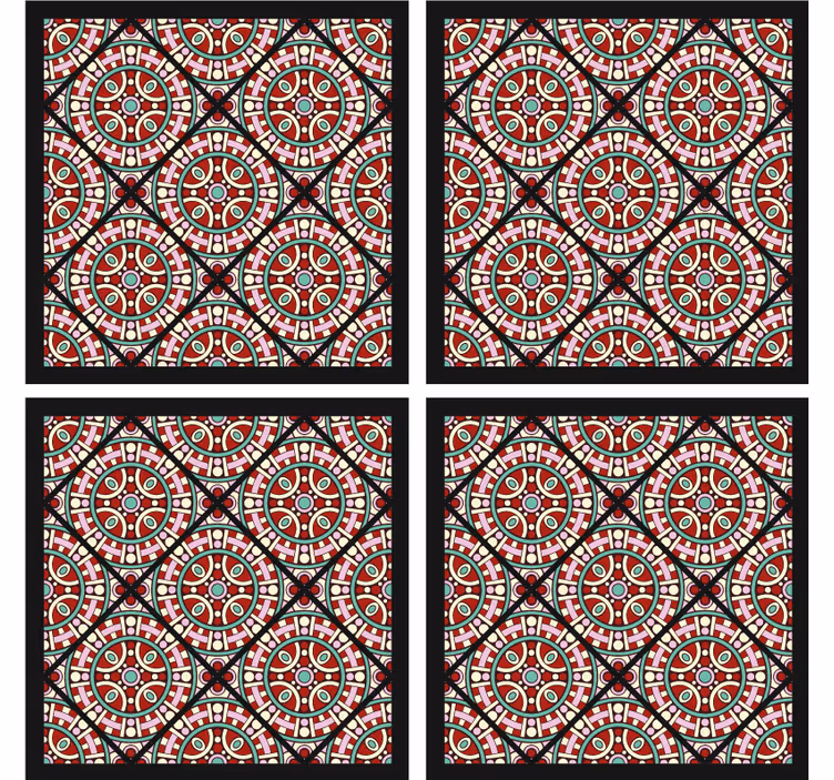 Onderzetters geometrisch cirkelpatroon - TenStickers