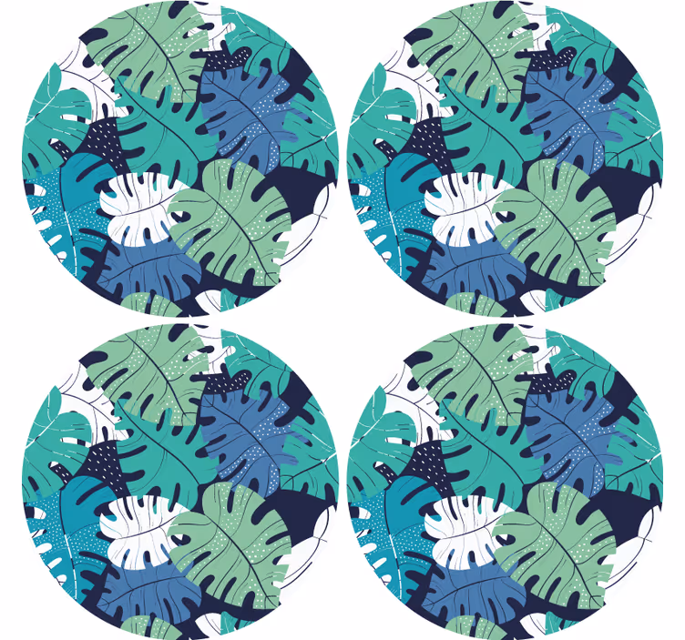 Onderzetters tropisch blad embleem - TenStickers