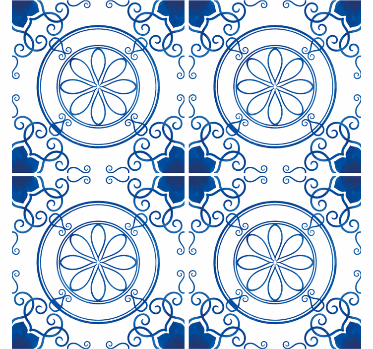 Onderzetters met ingewikkelde bloempatronen - TenStickers