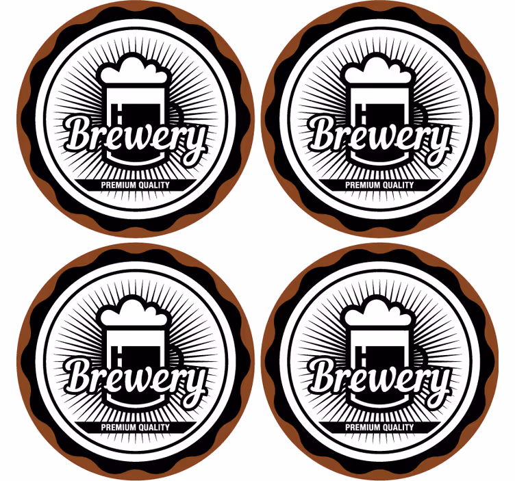 Bier onderzetters premium kwaliteit embleem - TenStickers
