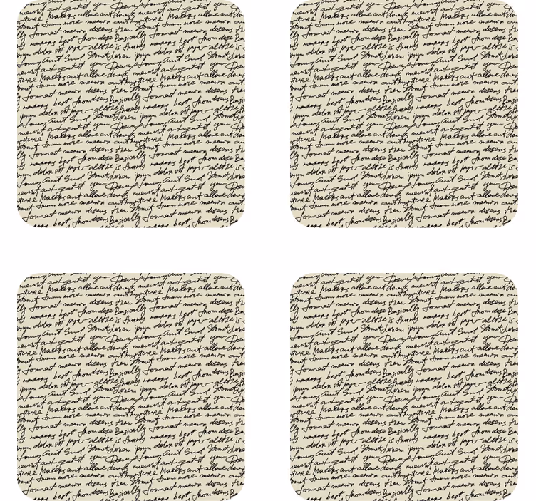 Citaat onderzetters elegante script patronen - TenStickers