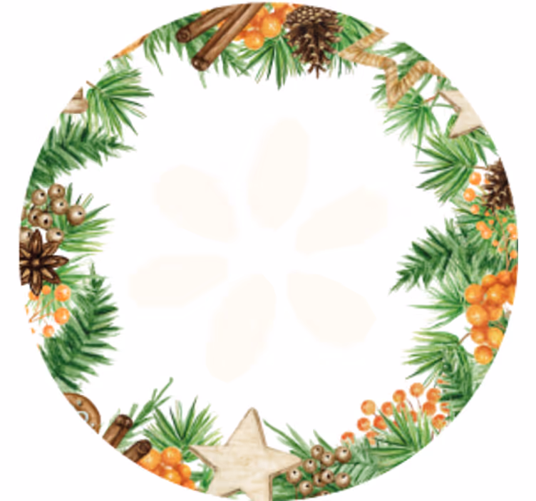 Kerst onderzetters met feestelijke groene accenten - TenStickers