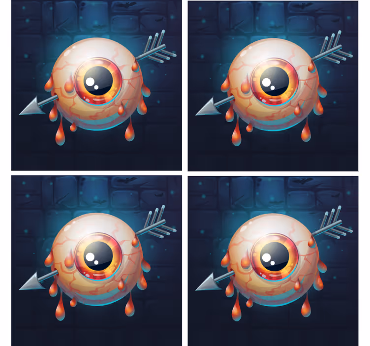 Halloween onderzetters met druipend oog grafiek - TenStickers