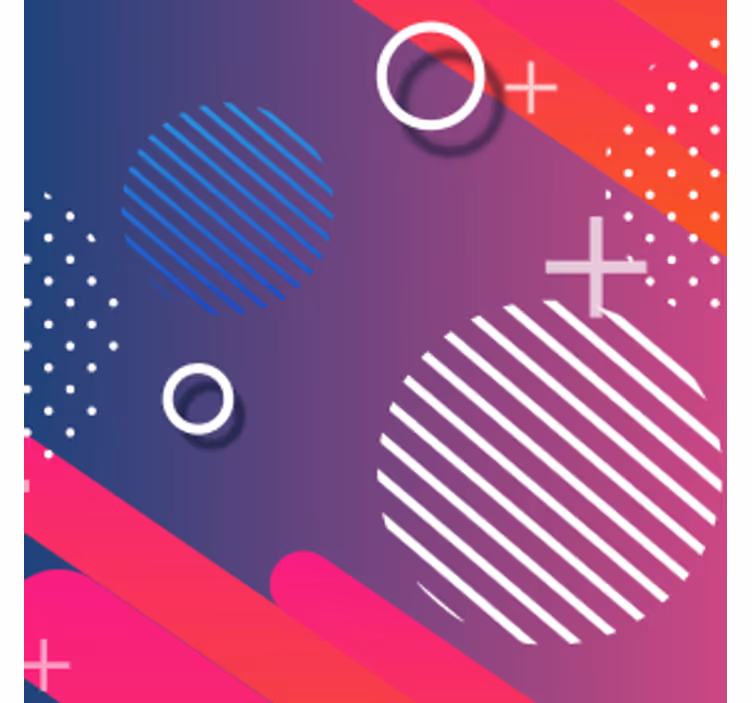 Onderzetters met geometrisch patroon van cirkels - TenStickers