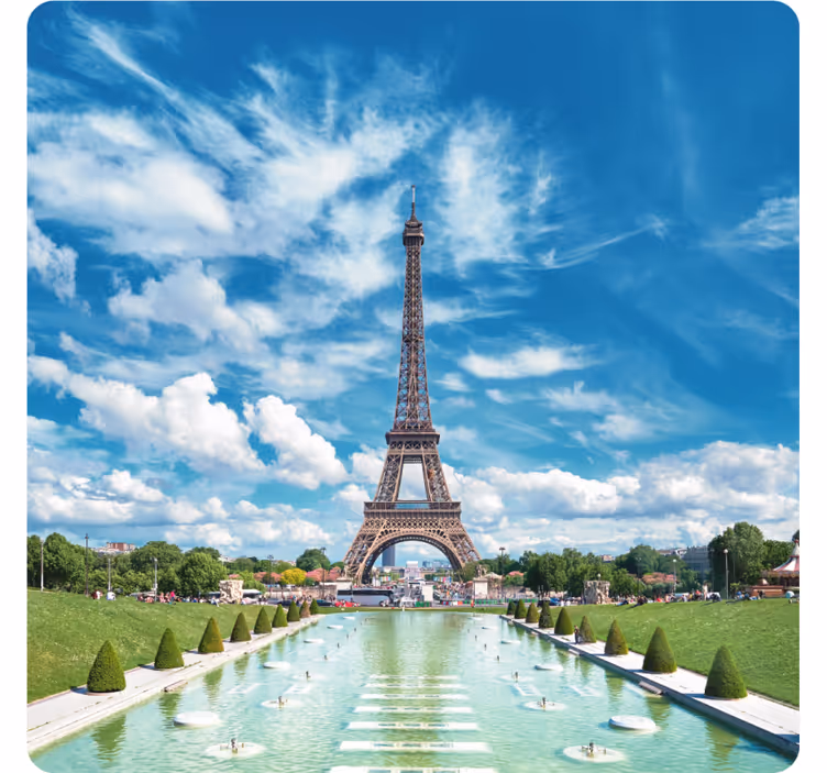 Moderne onderzetters eiffel tower landschap - TenStickers