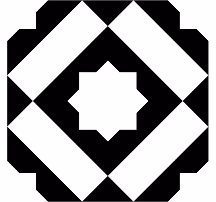 Onderzetters geometrisch zwart patroon - TenStickers