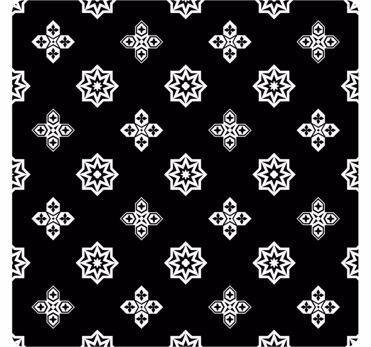 Onderzetters geometrisch bloemenpatroon - TenStickers
