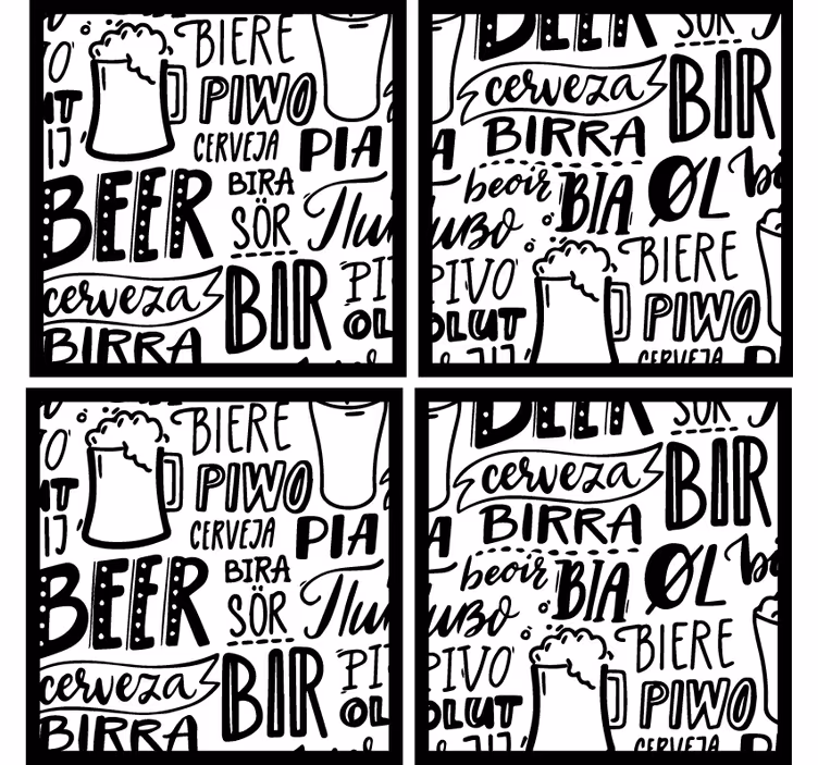 Bier onderzetters diverse bierterminologie - TenStickers