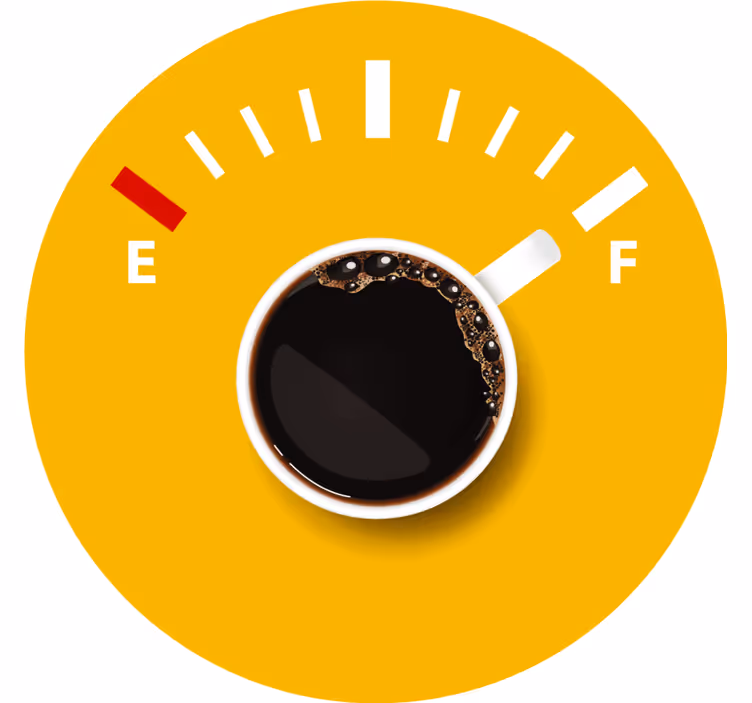 Gepersonaliseerde onderzetters koffieniveaumarker - TenStickers