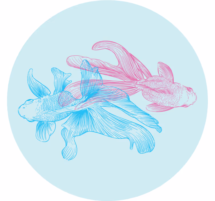 Enge onderzetters met twee kleuren visillustraties - TenStickers