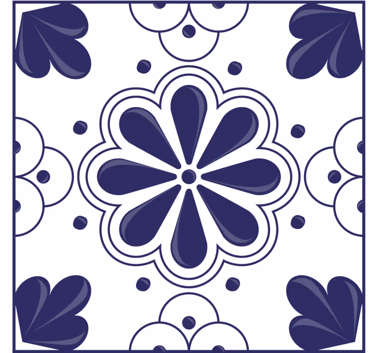Onderzetters bloemenpatroon - TenStickers