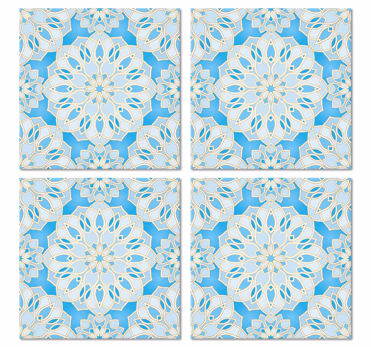 Onderzetters intricate blossom embleem - TenStickers
