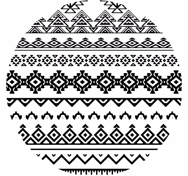 Onderzetters geometrische zwarte patronen - TenStickers