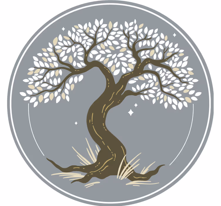Onderzetters elegante boom silhouet - TenStickers