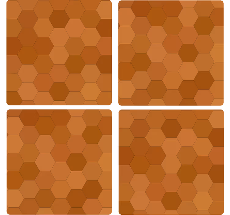 Onderzetters met hexagonaal patroon - TenStickers