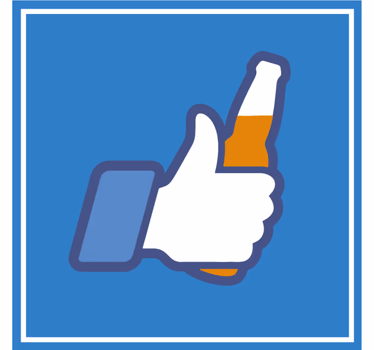 Bier onderzetters thumbs up drank - TenStickers