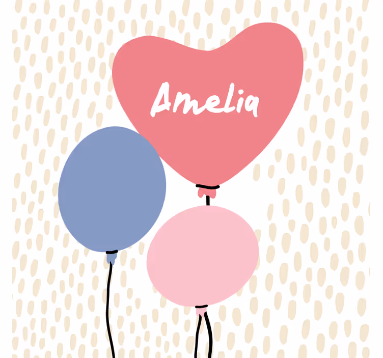 Onderzetters bruiloft hartvorm ballon trio - TenStickers