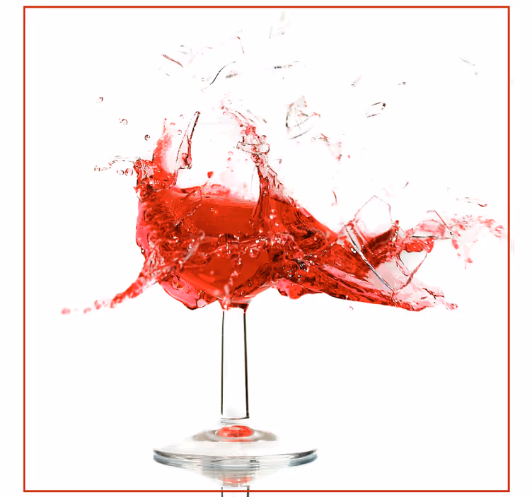 Bier onderzetters splashing rode drank - TenStickers